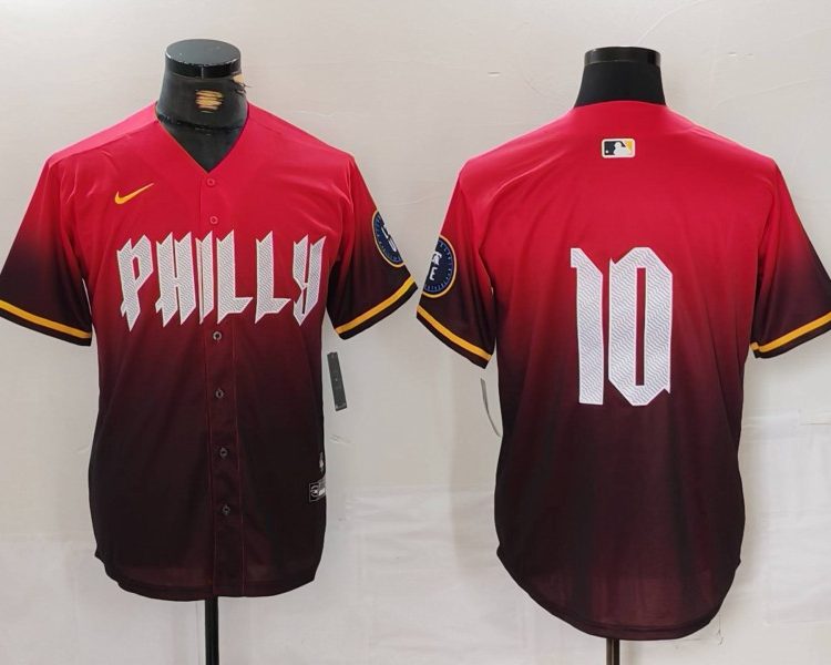 Men's Philadelphia Phillies J.T. Realmuto #10 Red 2024 City Connect Jersey
