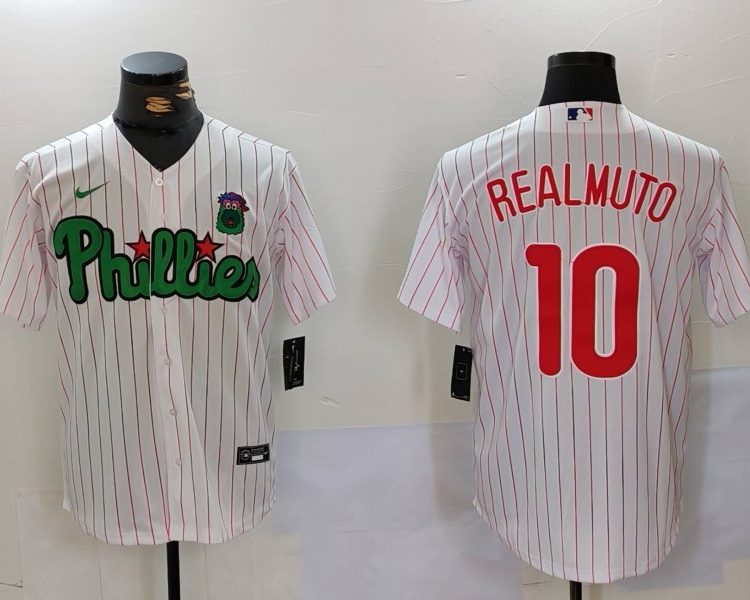 Men's Philadelphia Phillies J.T. Realmuto #10 White Limited Jersey