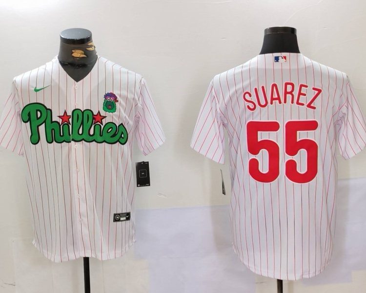 Men's Philadelphia Phillies Ranger Suarez #55 White Limited Jersey