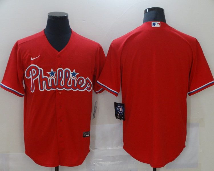 Men's Philadelphia Phillies Red Blank Jersey