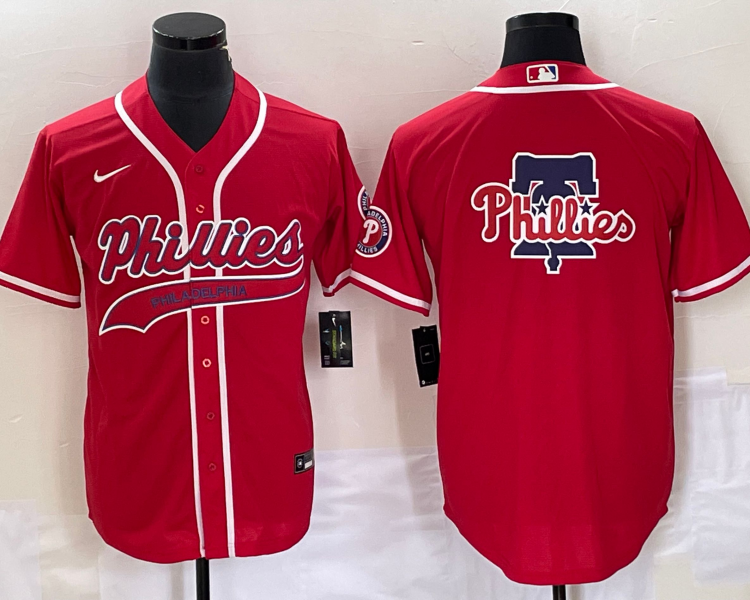Men's Philadelphia Phillies Red Team Jersey Joint Edition