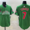 Men's Philadelphia Phillies Trea Turner #7 Green Team Jersey