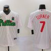 Men's Philadelphia Phillies Trea Turner #7 White Limited Jersey