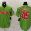 Men's Philadelphia Phillies Zack Wheeler #45 Green Limited Jersey