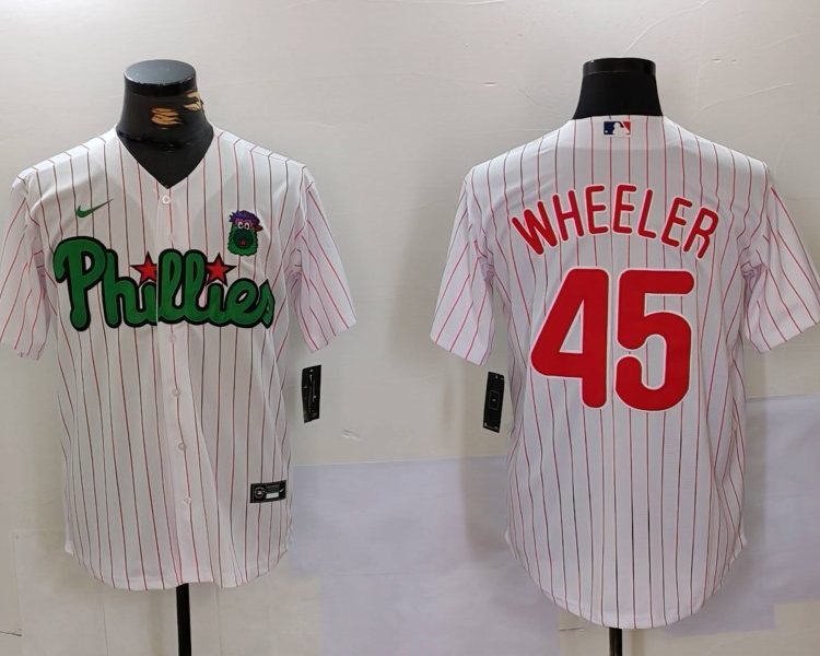 Men's Philadelphia Phillies Zack Wheeler #45 White Limited Jersey
