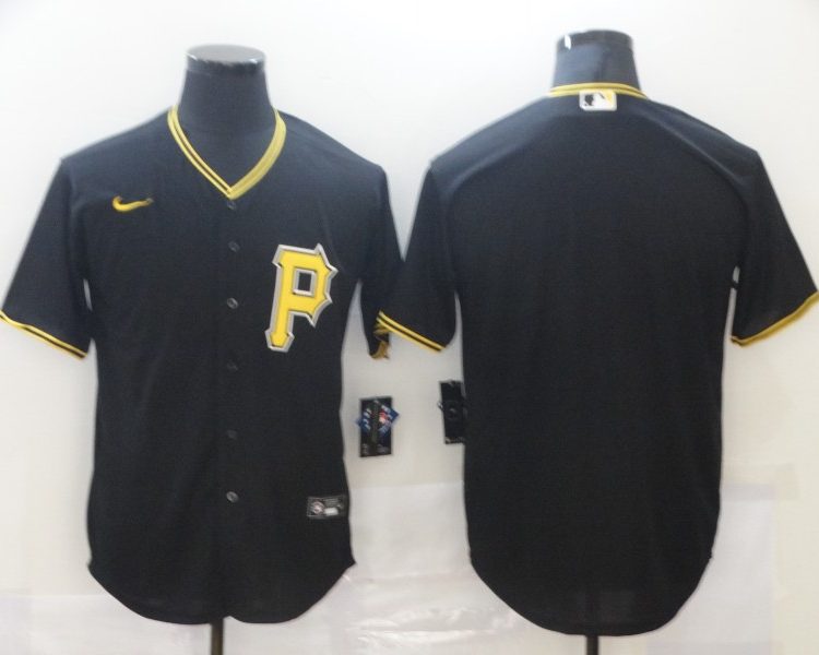 Men's Pittsburgh Pirates Black Blank Jersey