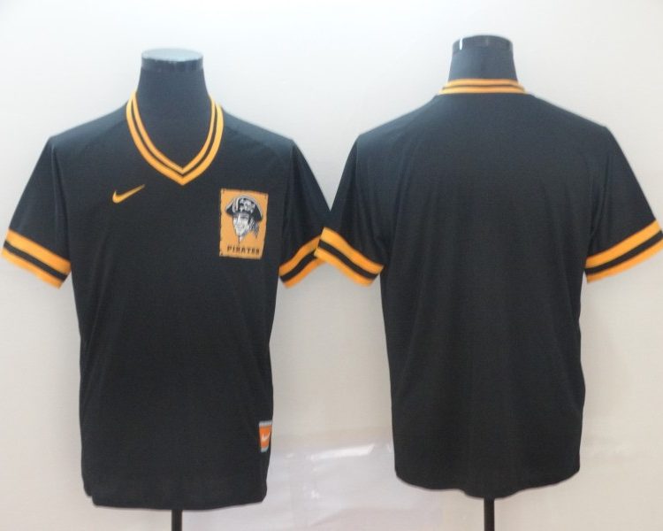 Men's Pittsburgh Pirates Black Blank Jersey