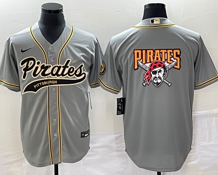 Men's Pittsburgh Pirates Gray Team Jersey Joint Edition