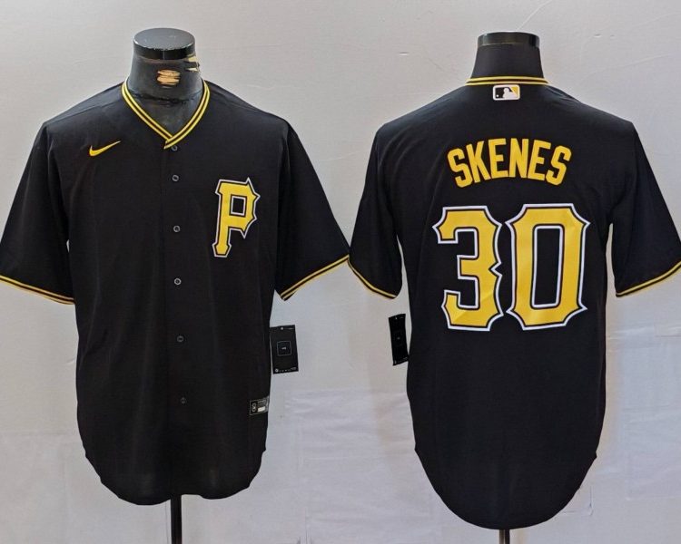 Men's Pittsburgh Pirates Paul Skenes #30 Black Alternate Jersey