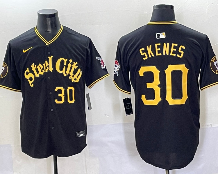 Men's Pittsburgh Pirates Paul Skenes #30 Black Jersey