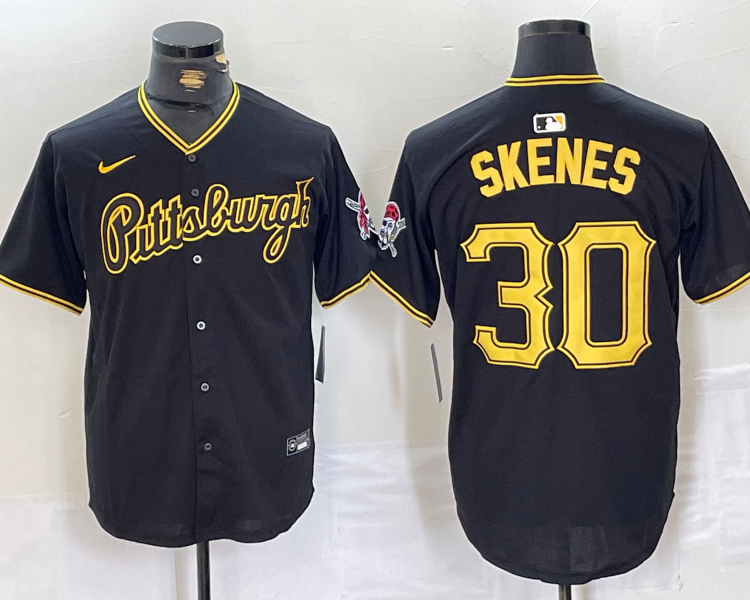 Men's Pittsburgh Pirates Paul Skenes #30 Black Jersey