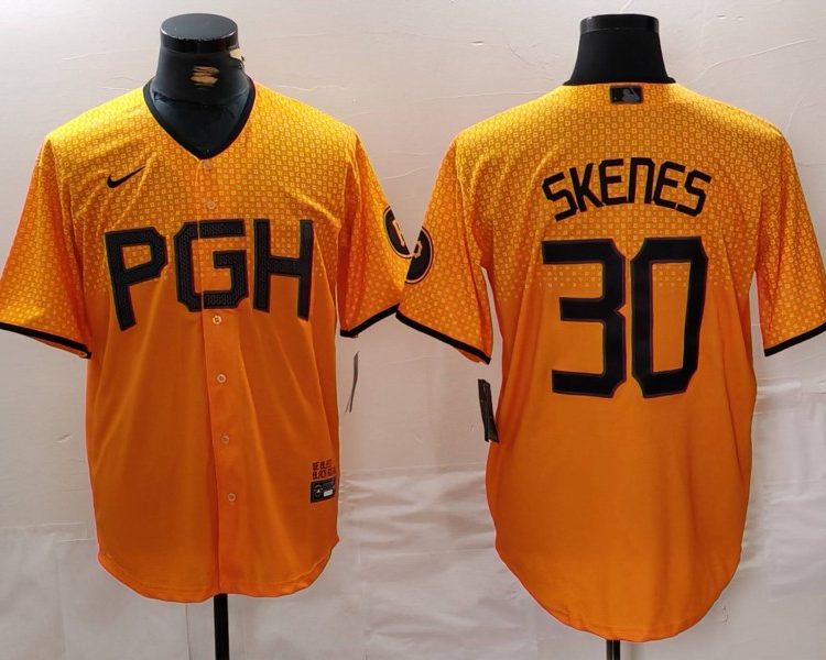 Men's Pittsburgh Pirates Paul Skenes #30 Gold City Connect Limited Jersey
