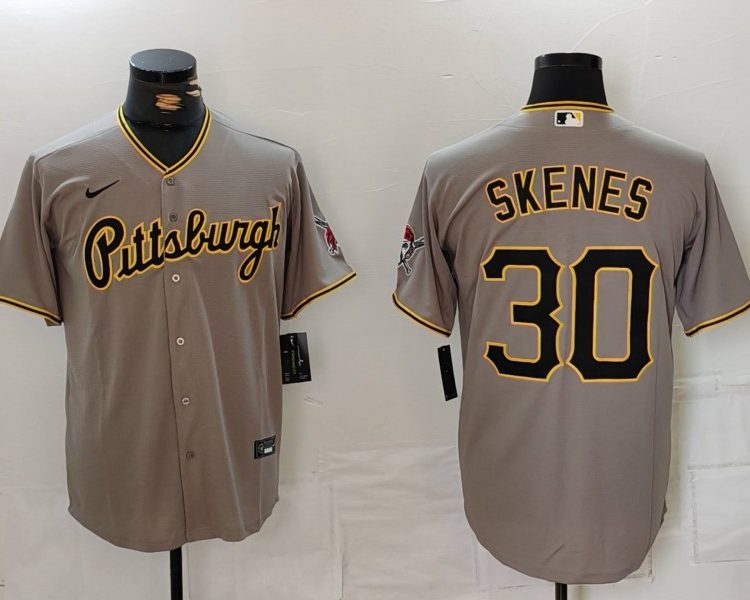 Men's Pittsburgh Pirates Paul Skenes #30 Gray Jersey