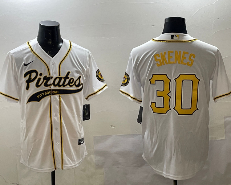 Men's Pittsburgh Pirates Paul Skenes #30 White Jersey