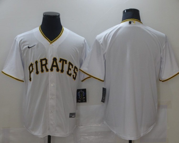 Men's Pittsburgh Pirates White Home Blank Jersey