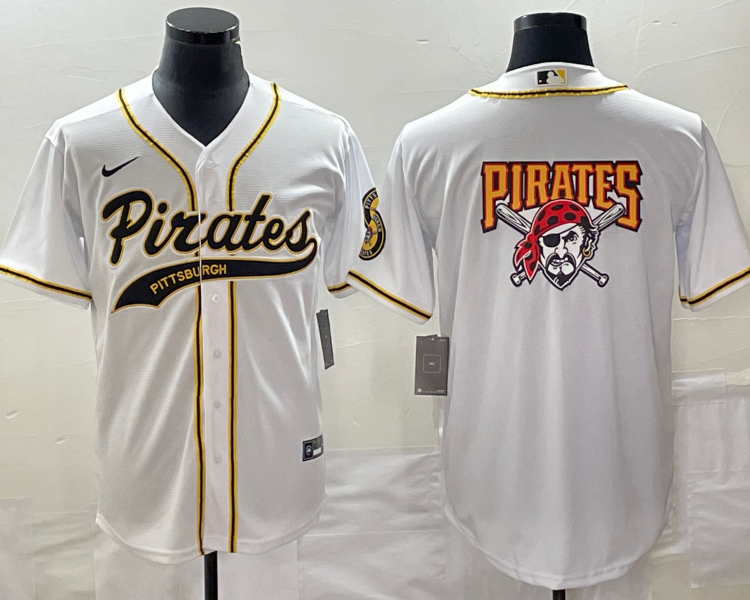 Men's Pittsburgh Pirates White Team Jersey Joint Edition