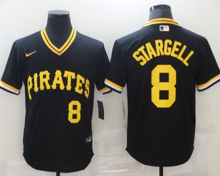 Men's Pittsburgh Pirates Willie Stargell #8 Black Baseball Jersey