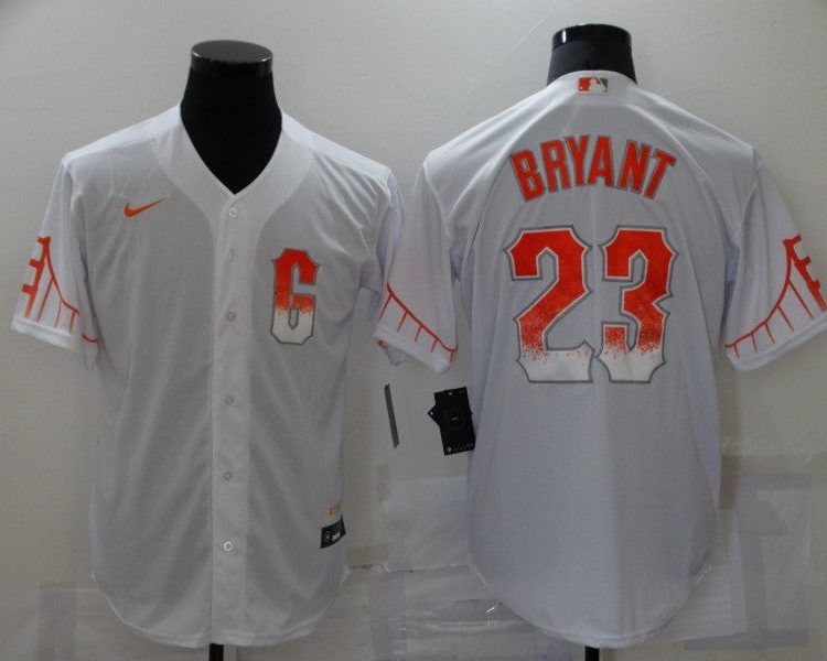 Men's San Francisco Giants Kris Bryant #23 White Baseball Jersey City Edition