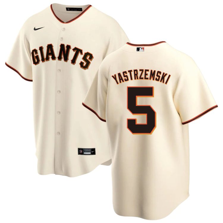 Men's San Francisco Giants Mike Yastrzemski #5 Beige Baseball Jersey