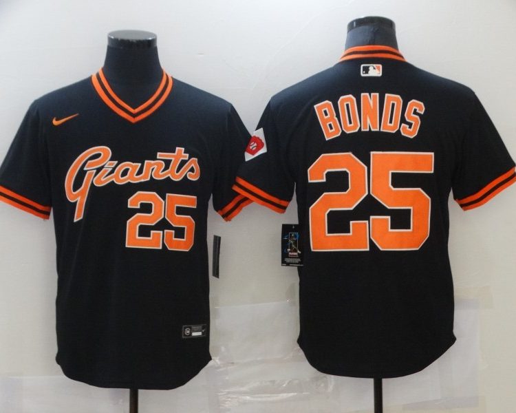 Men's San Francisco Giants Barry Bonds #25 Black Jersey