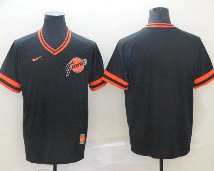 Men's San Francisco Giants Black Blank Jersey