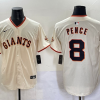 Men's San Francisco Giants Hunter Pence #8 Cream Home Jersey