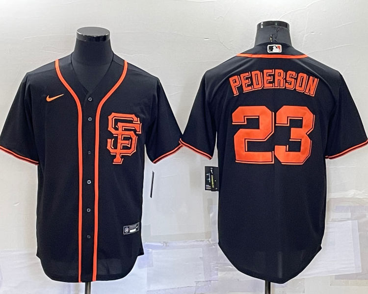 Men's San Francisco Giants Joc Pederson #23 Black Baseball Jersey