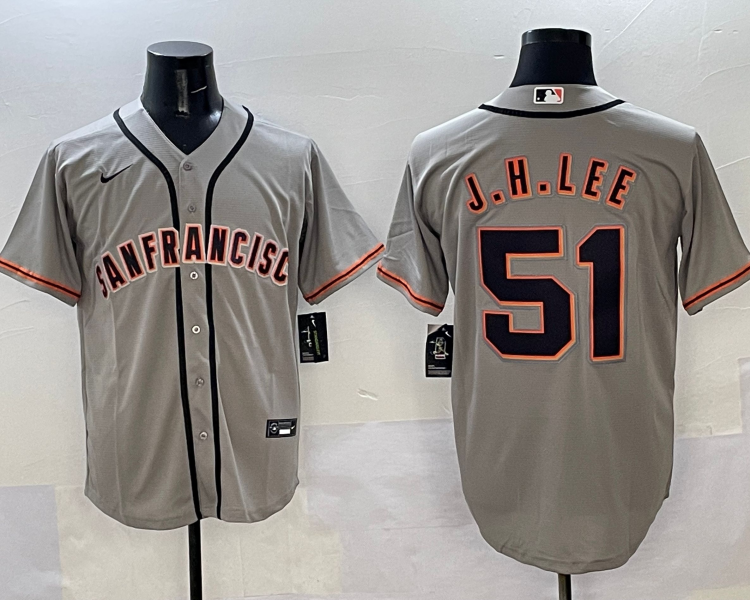 Men's San Francisco Giants Jung Hoo Lee #51 Gray Jersey