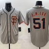 Men's San Francisco Giants Jung Hoo Lee #51 Gray Limited Jersey