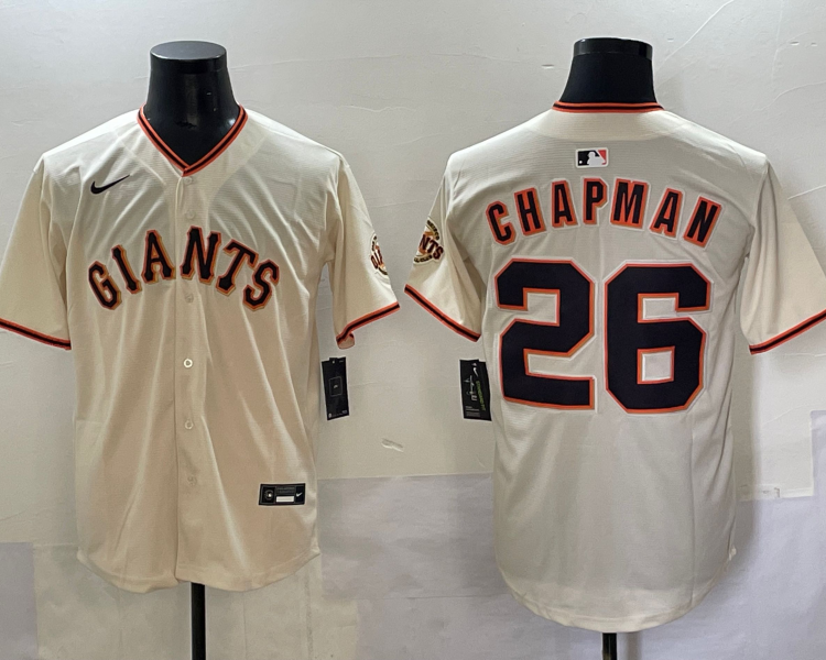 Men's San Francisco Giants Matt Chapman #26 Cream Home Limited Jersey