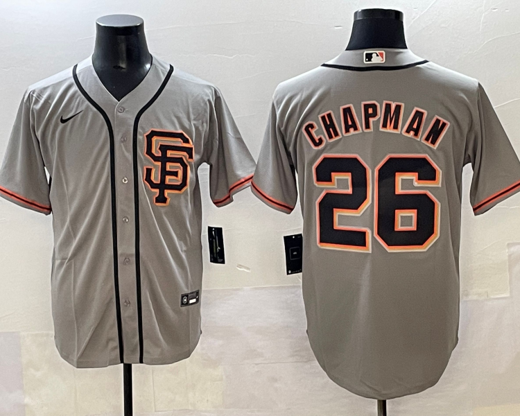 Men's San Francisco Giants Matt Chapman #26 Gray Jersey