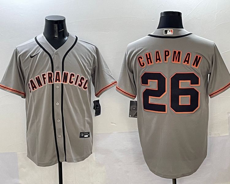Men's San Francisco Giants Matt Chapman #26 Gray Limited Jersey