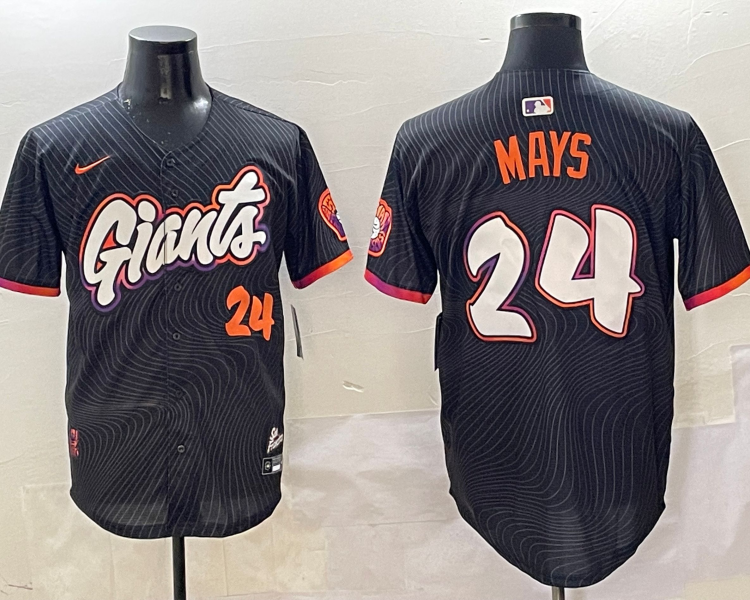 Men's San Francisco Giants Willie Mays #24 Black 2025 City Connect Limited Jersey