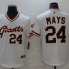 Men's San Francisco Giants Willie Mays #24 White Jersey