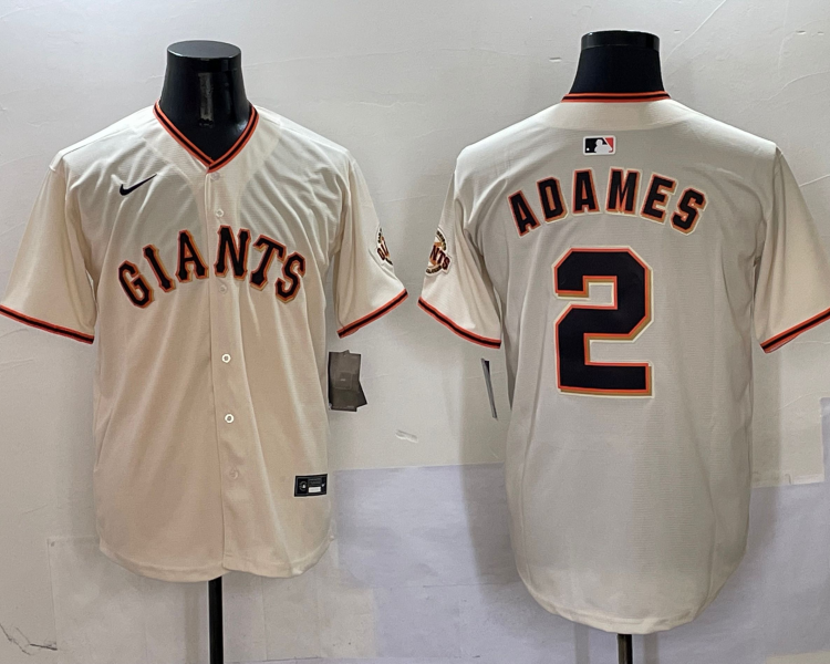 Men's San Francisco Giants Willy Adames #2 Cream Home Jersey