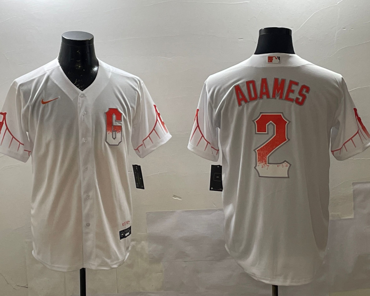 Men's San Francisco Giants Willy Adames #2 White City Connect Jersey
