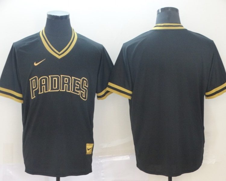 Men's San Diego Padres Black Cooperstown Collection Blank Jersey