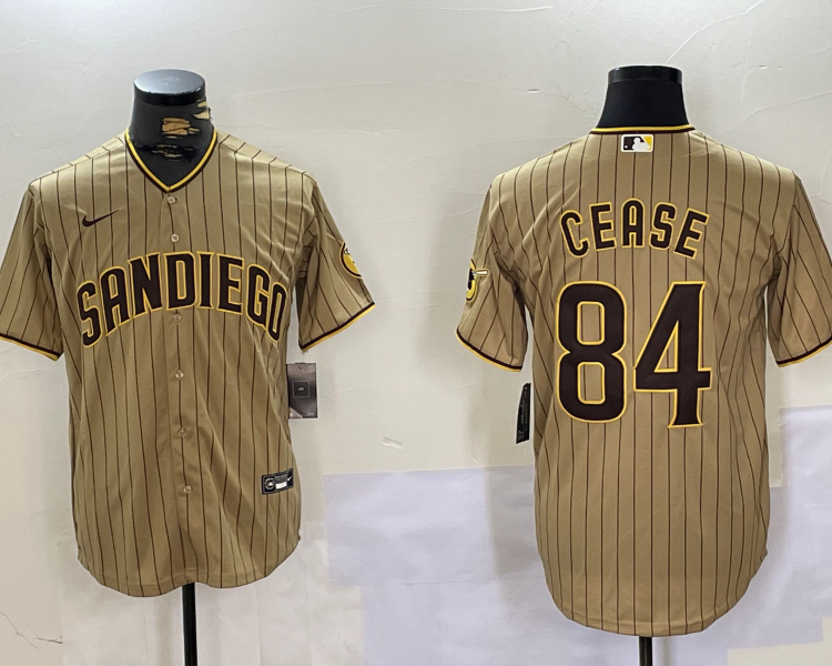 Men's San Diego Padres Dylan Cease #84 Tan Alternate Limited Jersey
