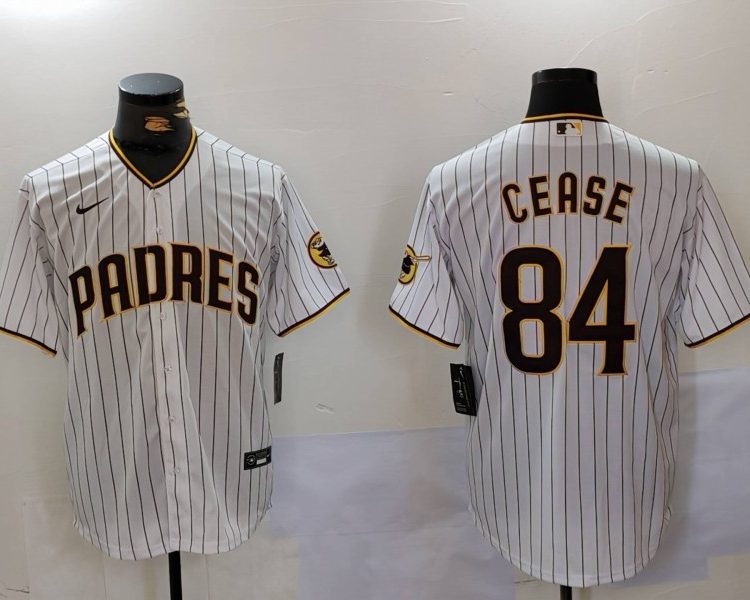 Men's San Diego Padres Dylan Cease #84 White Home Limited Jersey