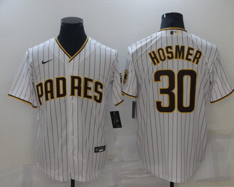 Men's San Diego Padres Eric Hosmer #30 White Stitched Jersey