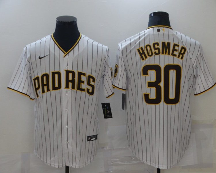 Men's San Diego Padres Eric Hosmer #30 White Stitched Jersey