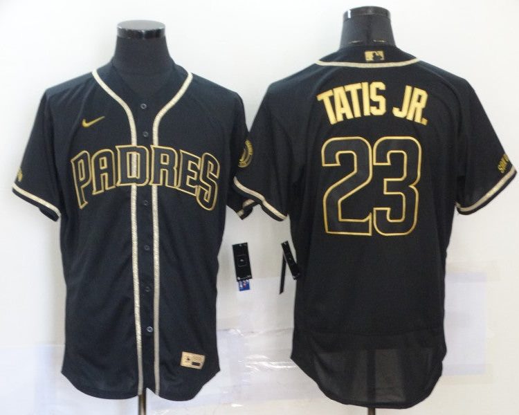 Men's San Diego Padres Fernando Tatis Jr. #23 Black Stitched Jersey