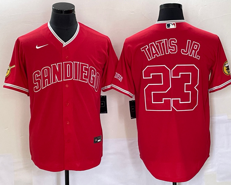 Men's San Diego Padres Fernando Tatis Jr. #23 Red Jersey