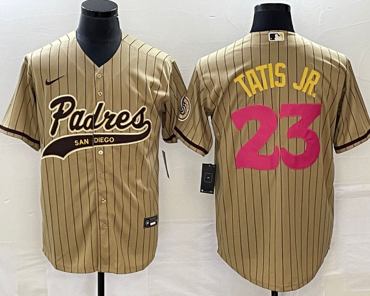 Men's San Diego Padres Fernando Tatis Jr. #23 Tan Team Jersey Joint Edition