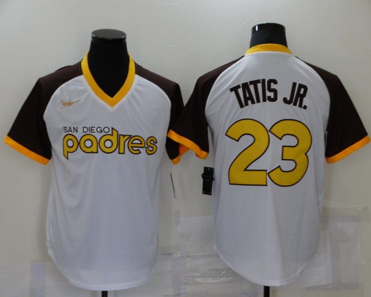 Men's San Diego Padres Fernando Tatis Jr. #23 White Jersey