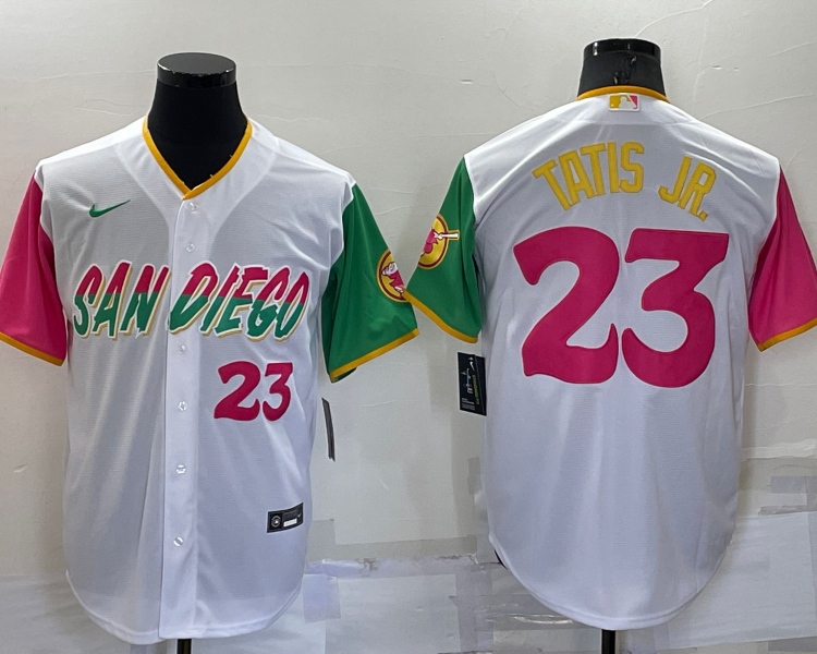 Men's San Diego Padres Fernando Tatis Jr. #23 White Stitched Jersey