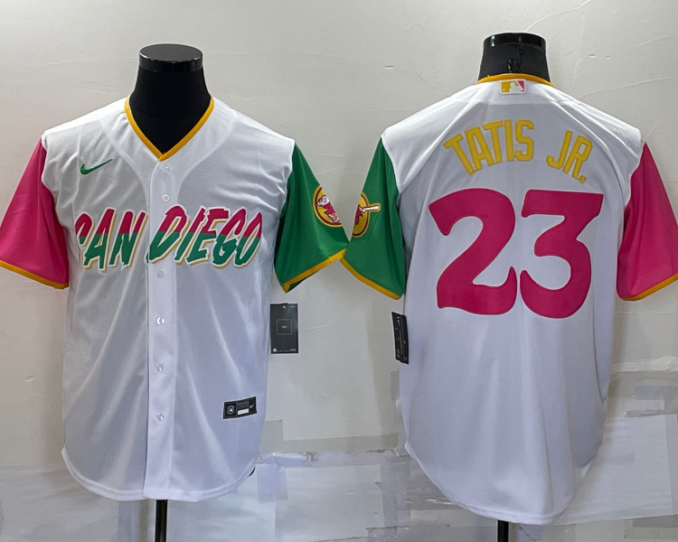 Men's San Diego Padres Fernando Tatis Jr. #23 White Stitched Jersey