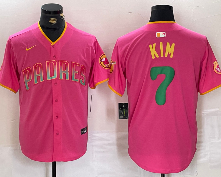 Men's San Diego Padres Ha-Seong Kim #7 Pink Jersey