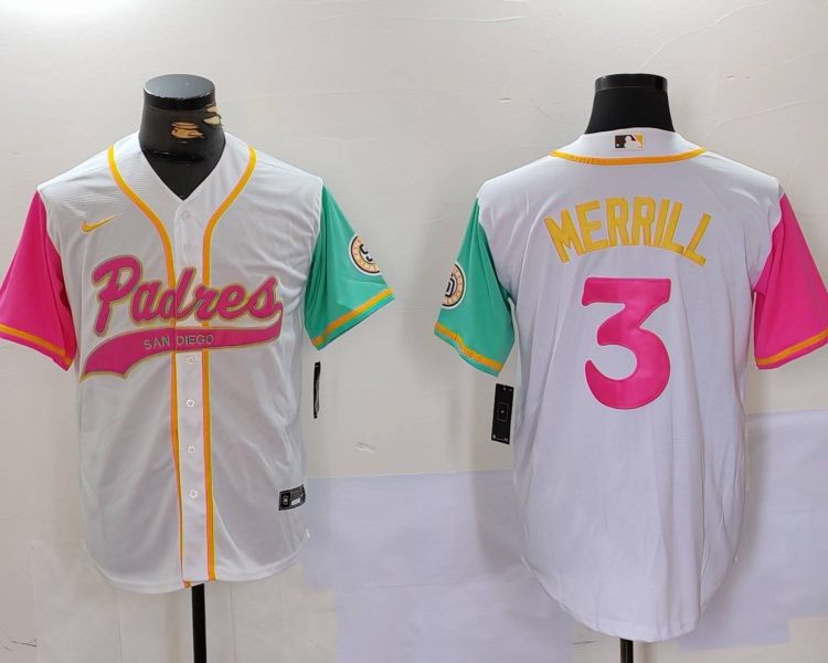 Men's San Diego Padres Jackson Merrill #3 White City Connect Limited Jersey