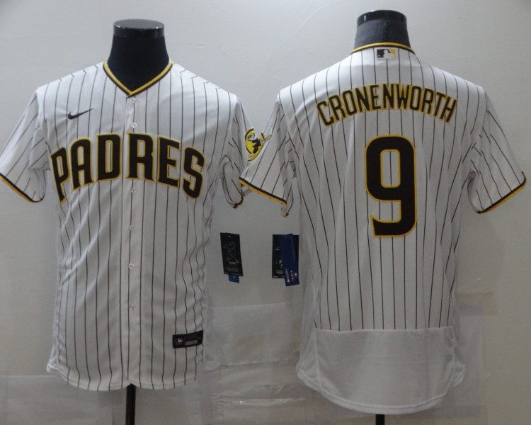 Men's San Diego Padres Jake Cronenworth #9 White Stitched Jersey